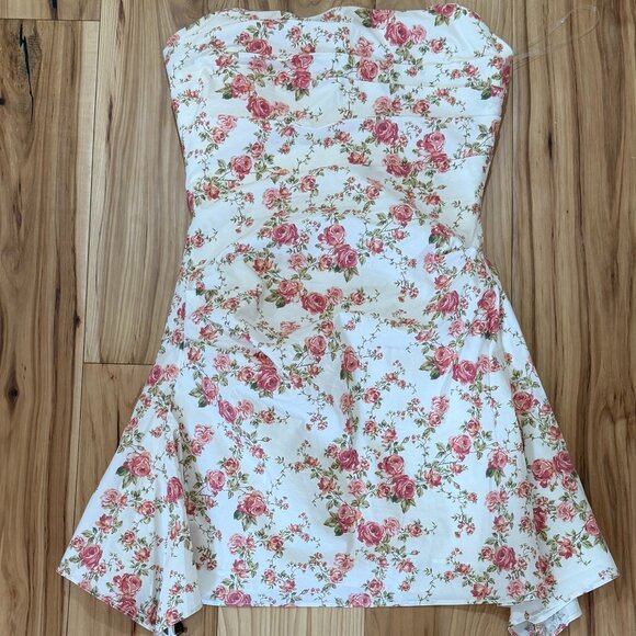 HOUSE OF CB Jasmine rose print draped corset dress SMALL - Picture 4 of 5